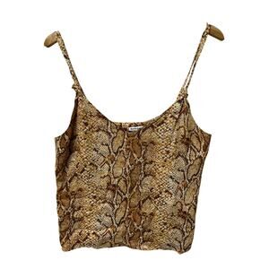Reformation Snake Print tank Cami Top Size L